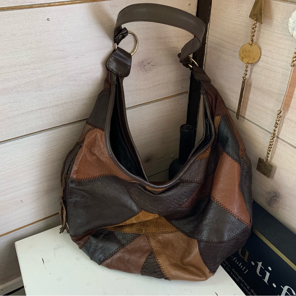 Patchwork handbag - gently used. Fall colors!
